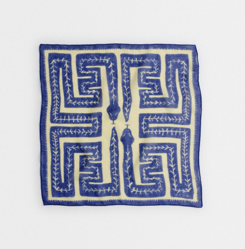 A Kind of Guise Soroche Wool Bandana Andean Blue