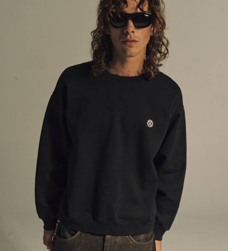 SECOND/LAYER Crewneck Crown Of Thorns Black
