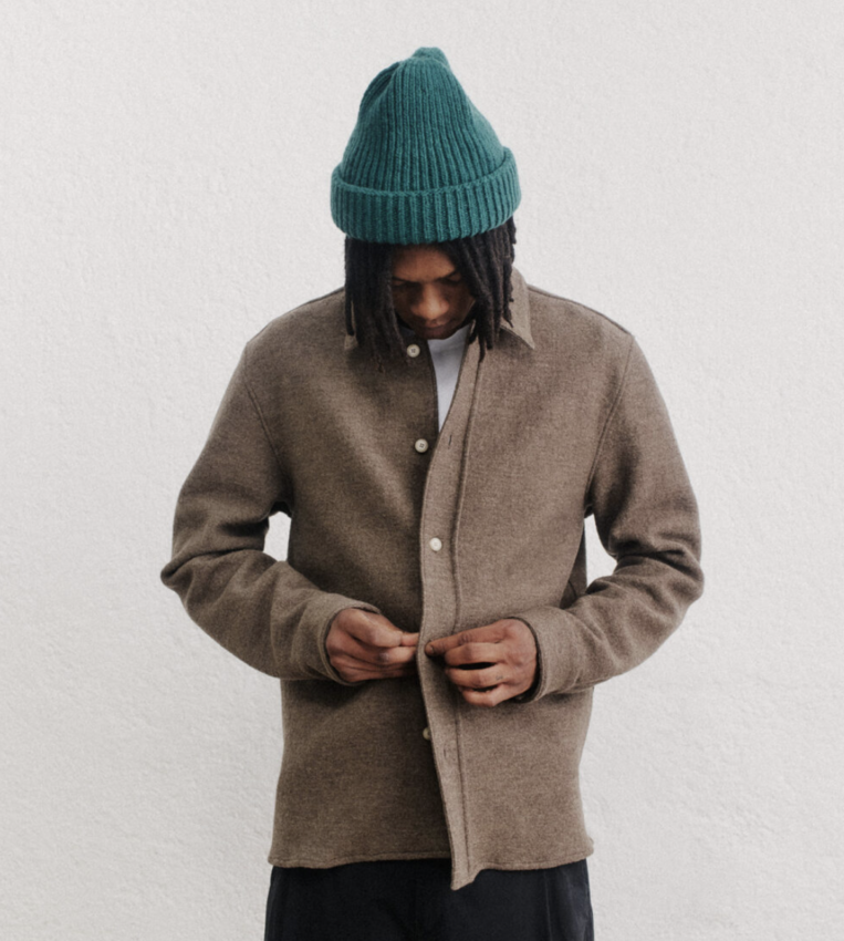 A Kind of Guise Cullu Overshirt Burro Melange
