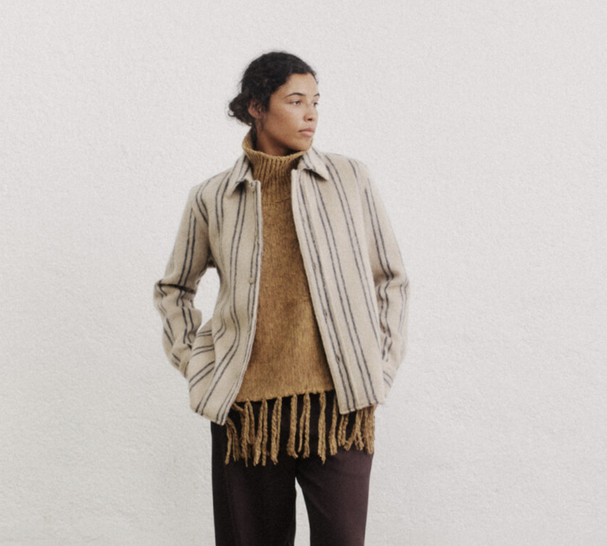 A Kind of Guise Sechura Rollneck Scarf Mustard Melange