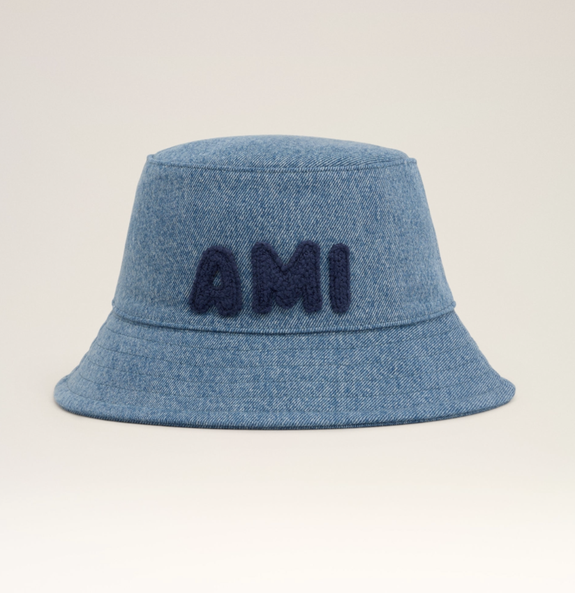 AMI Paris AMI Cotton Patch Bucket Hat Used Blue
