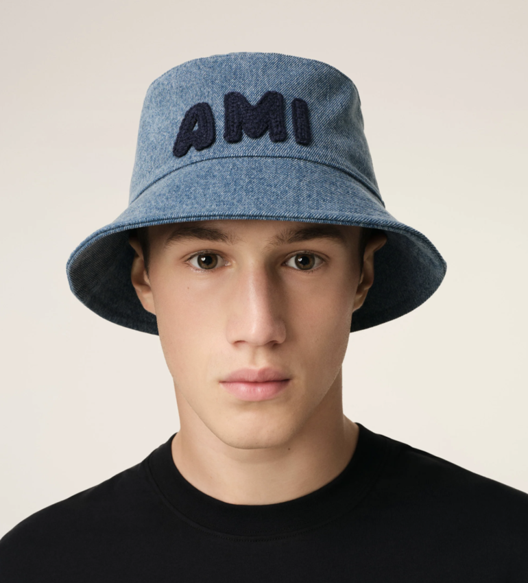 AMI Paris AMI Cotton Patch Bucket Hat Used Blue