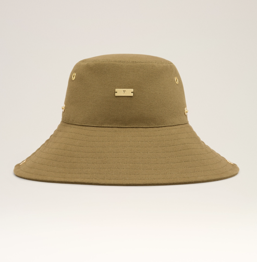 AMI Paris AMI Cotton Ami De Coeur Plate Hat Khaki