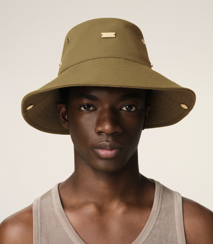 AMI Paris AMI Cotton Ami De Coeur Plate Hat Khaki