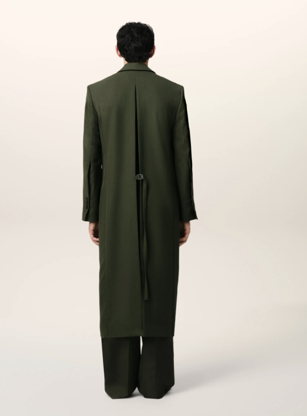 AMI Paris AMI Back Slit Long Coat Loden