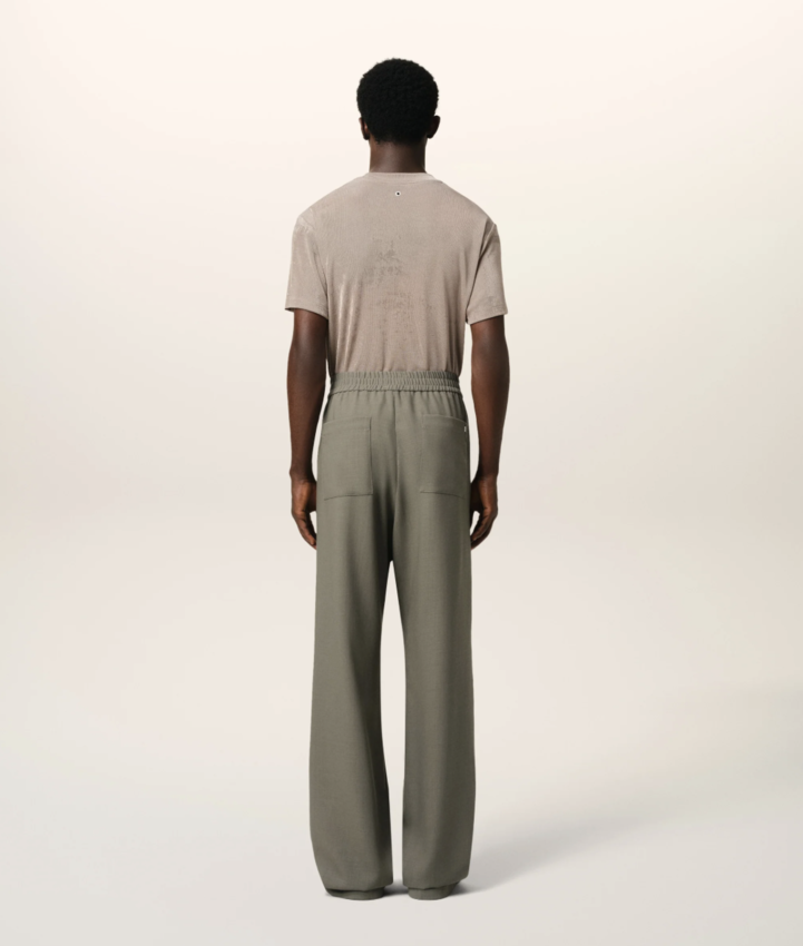 AMI Paris AMI Trousers Light Wool Gabardine Smoke Grey