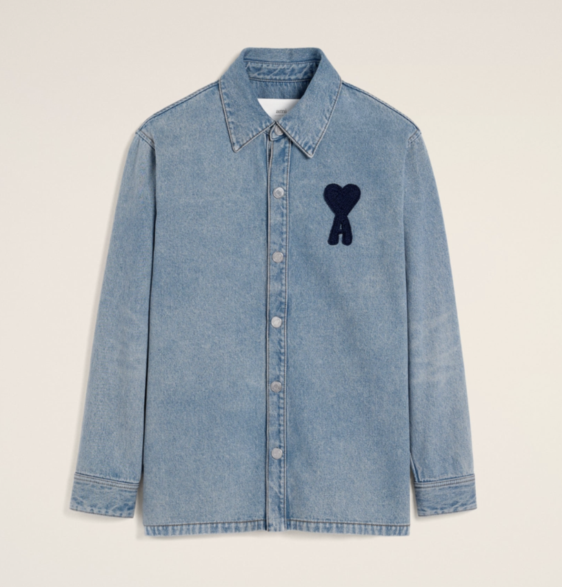 AMI Paris AMI de Coeur Overshirt Used Indigo