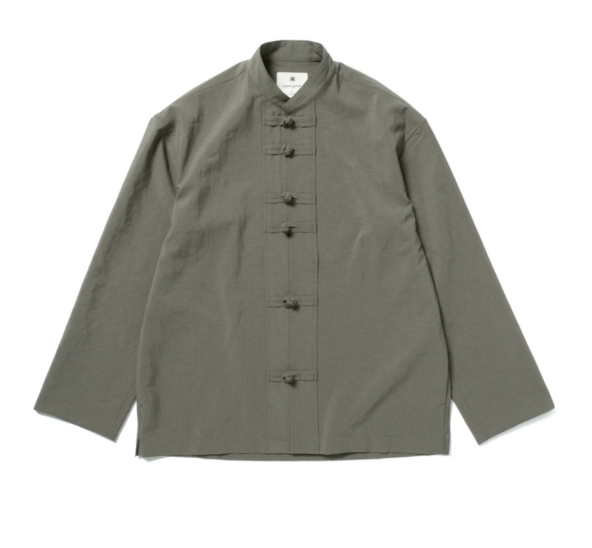 Snow Peak PE Light Poplin Kungfu Shirt Olive