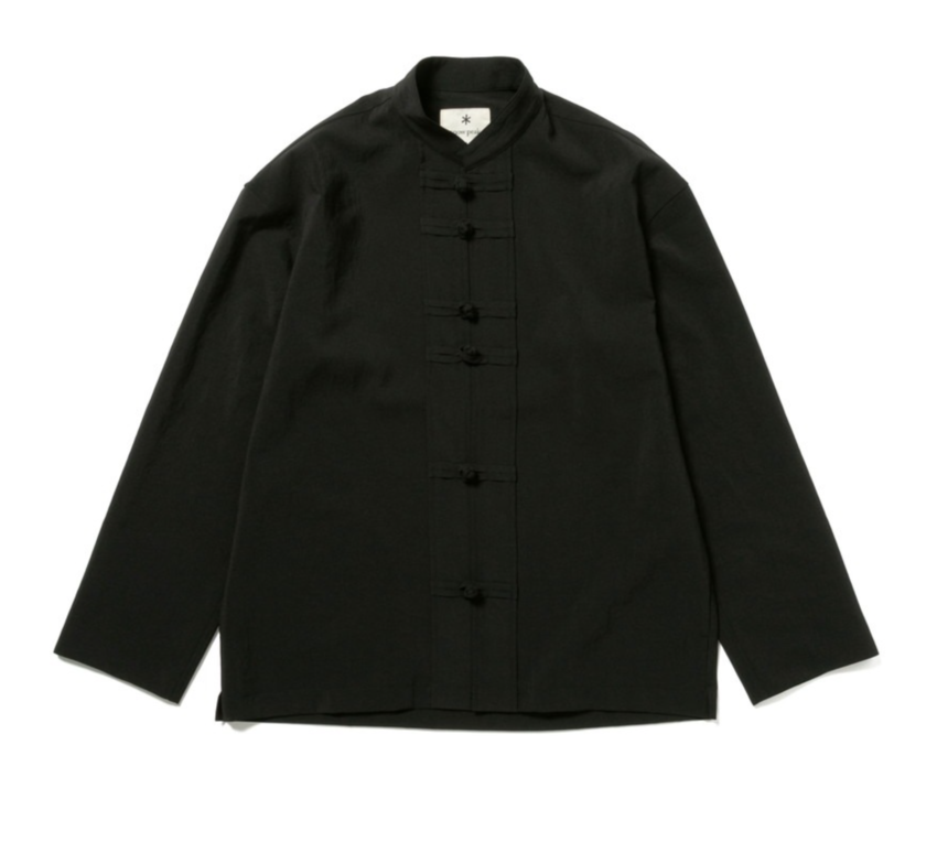 Snow Peak PE Light Poplin Kungfu Shirt Black