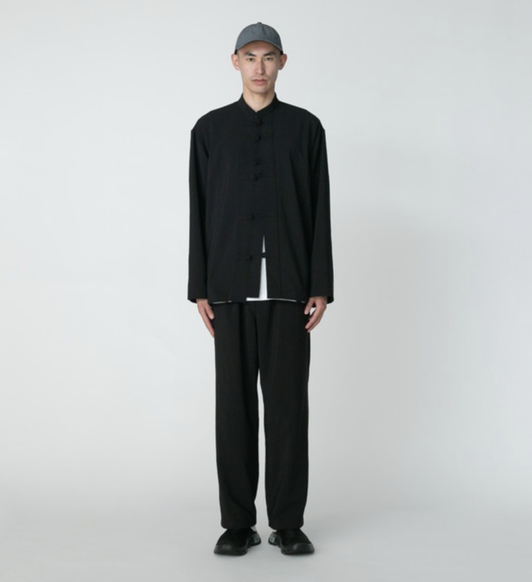 Snow Peak PE Light Poplin Kungfu Shirt Black