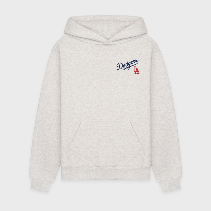 Dodgers Serif Hoodie Heather Grey - UPTOWN