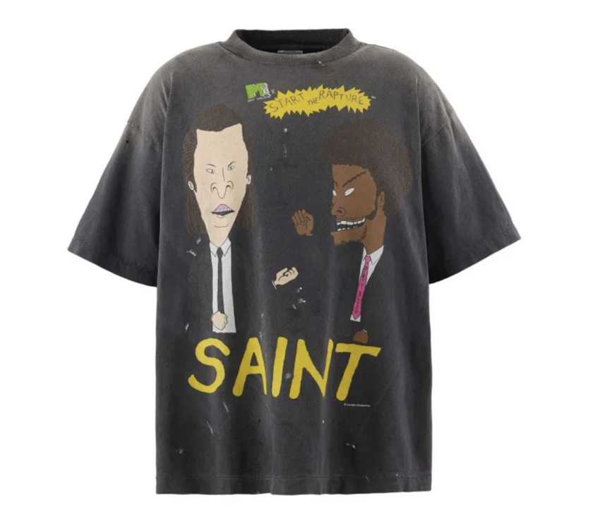 SAINT MXXXXXX SS Tee Rapture Black