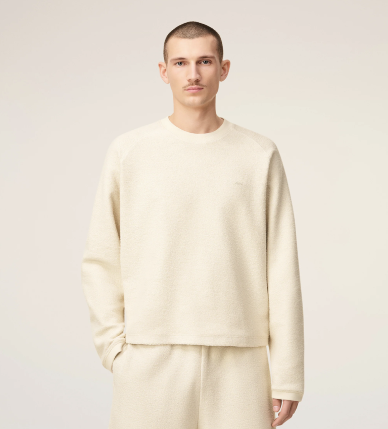 AMI Paris Raglan Sleeved Crewneck Sweatshirt Ivory