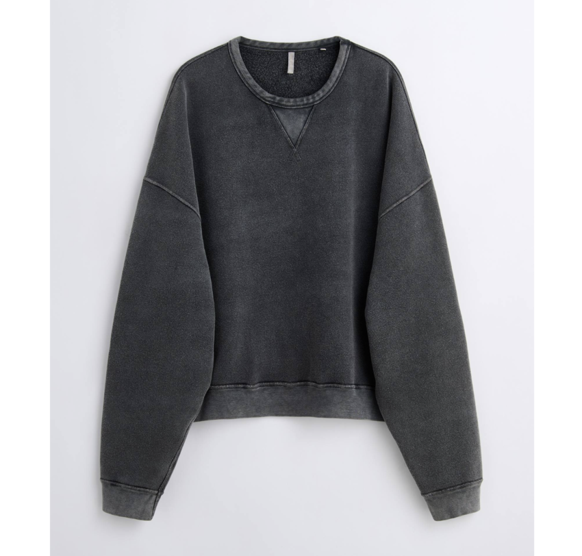 Sunflower Crew Sweat Antracite Washed