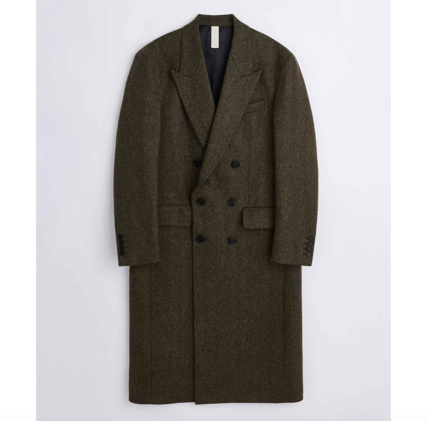 Sunflower DB Coat Herringbone Green