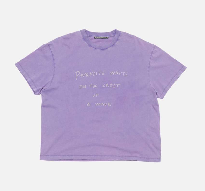 Stockholm Surfboard Club Embroidered T-Shirt Lilac