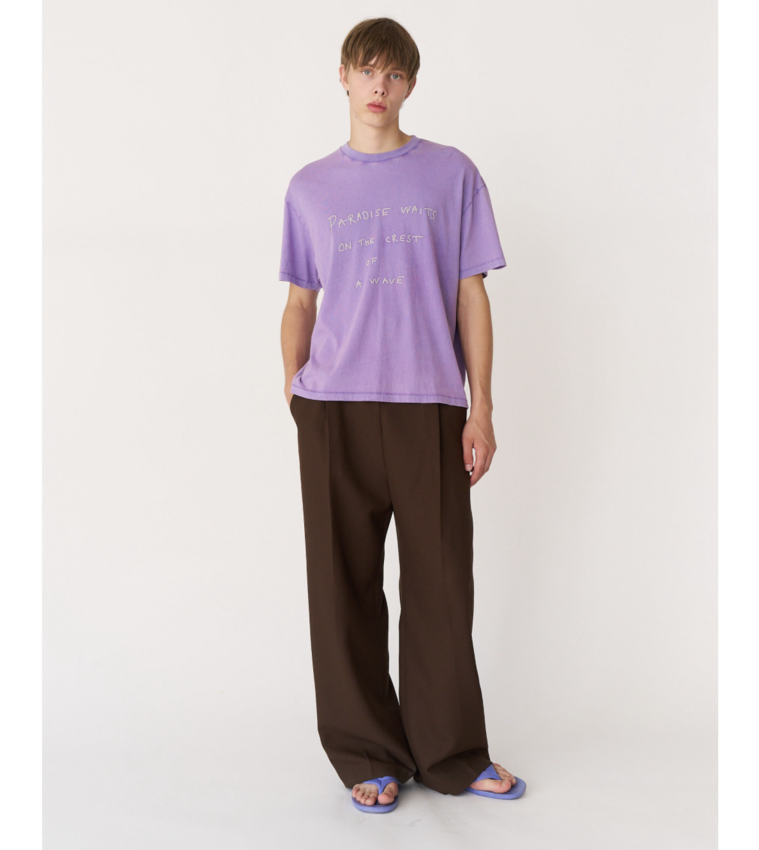 Stockholm Surfboard Club Embroidered T-Shirt Lilac