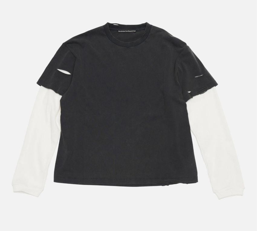 Stockholm Surfboard Club Back Logo Layered T-Shirt Black
