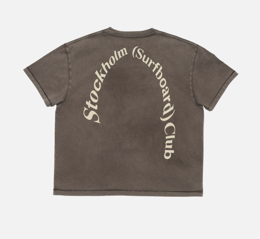 Stockholm Surfboard Club Back Logo T-Shirt Hickory