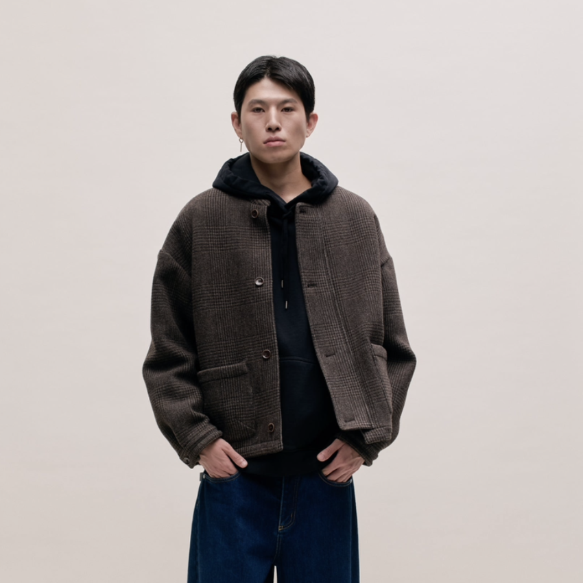 A Kind of Guise Jaspal Jacket Brown Checked Doubleface