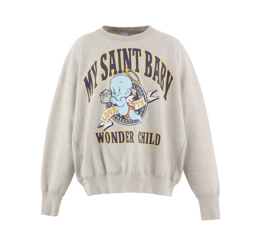 SAINT MXXXXXX Crew Neck Sweat Baby Micahel Grey