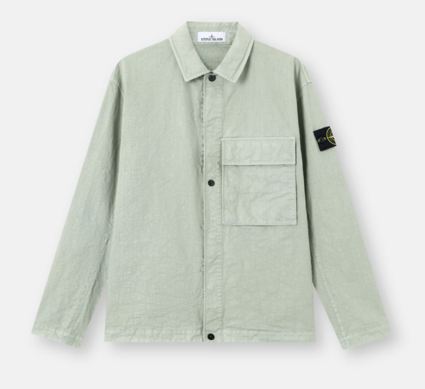 Stone Island 1200003 Organic-Look Nylon Panama-TC Sage Green