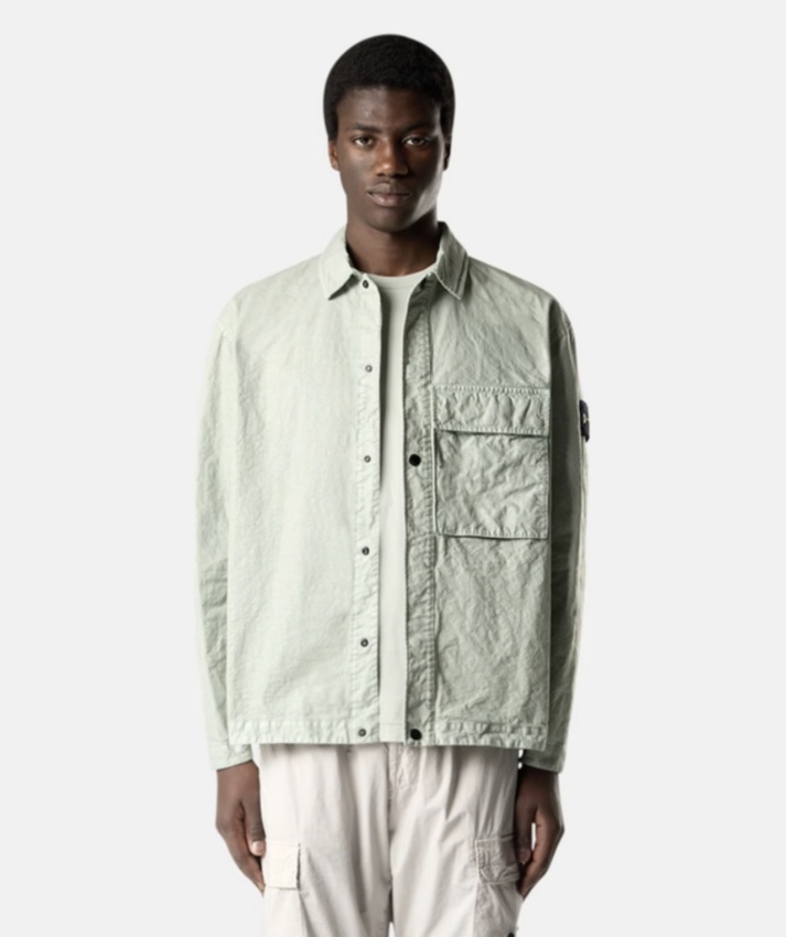 Stone Island 1200003 Organic-Look Nylon Panama-TC Sage Green