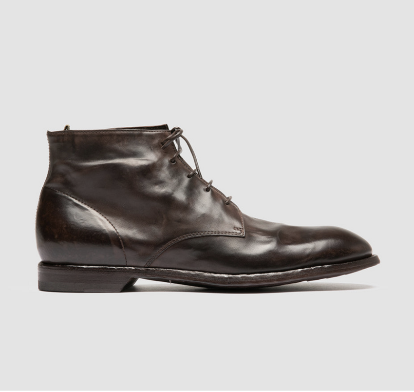 Officine Creative Sound 003 Leather Lace-Up Boots Dark Brown