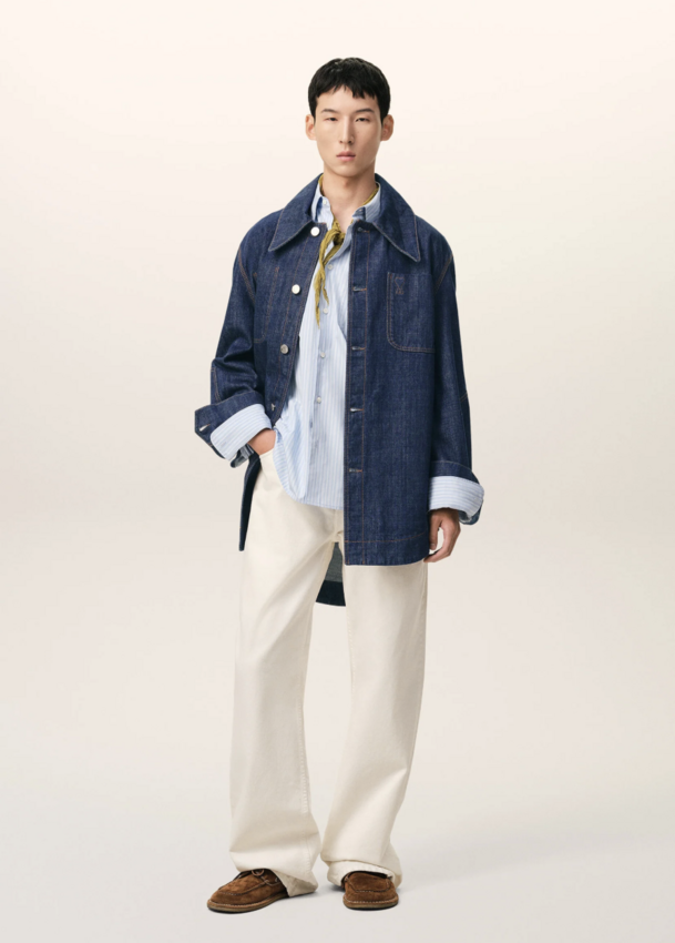 AMI Paris Ami De Coeur Worker Overshirt Indigo