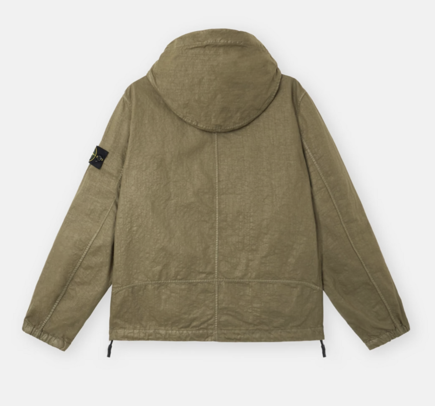 Stone Island 4100053 Organic-Look Nylon Panama-TC Military Green