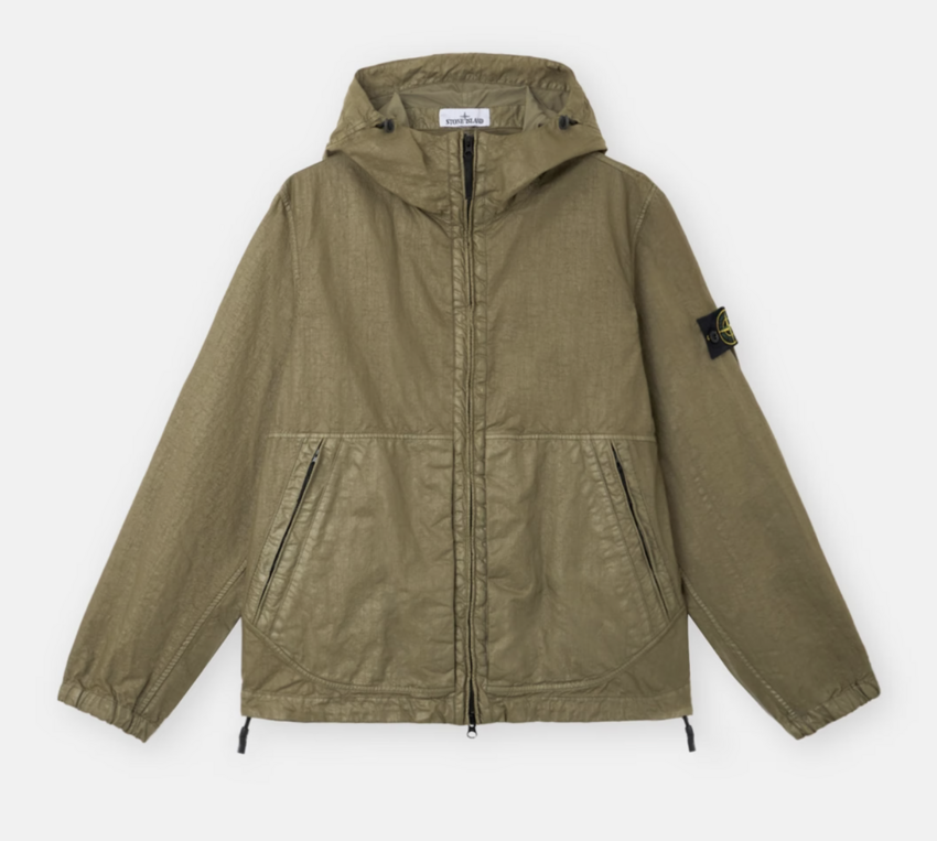 Stone Island 4100053 Organic-Look Nylon Panama-TC Military Green