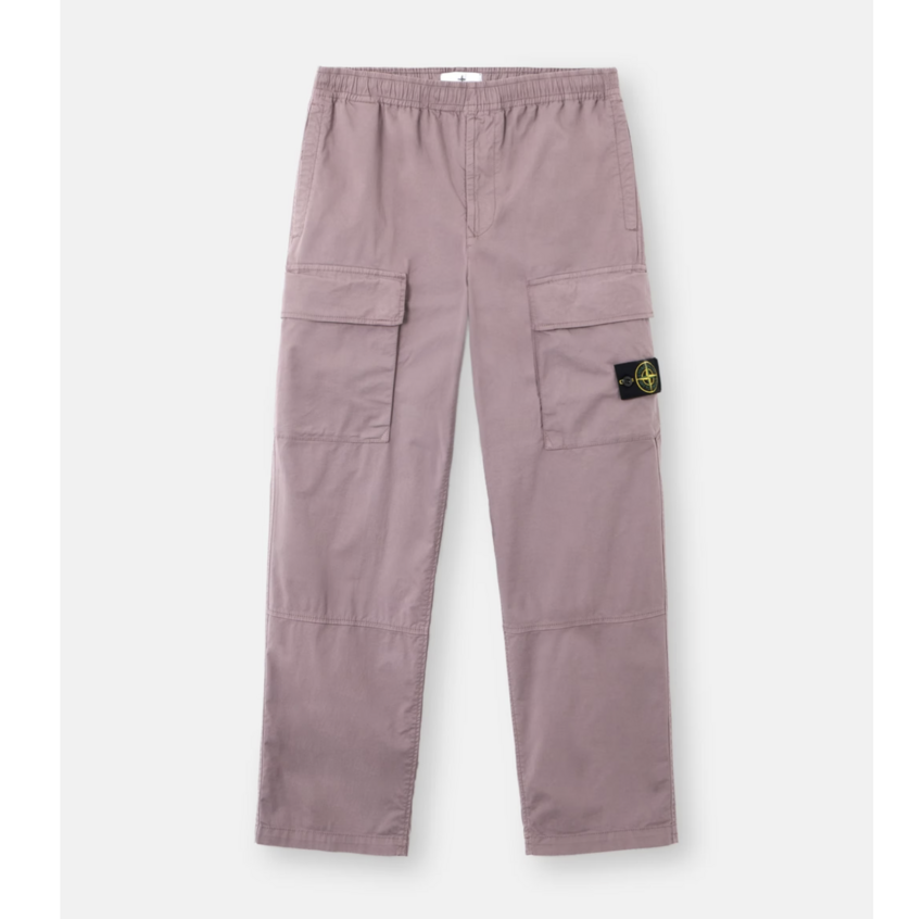 Stone Island 3100020 Stretch Organic Cotton Twill Purple Grey