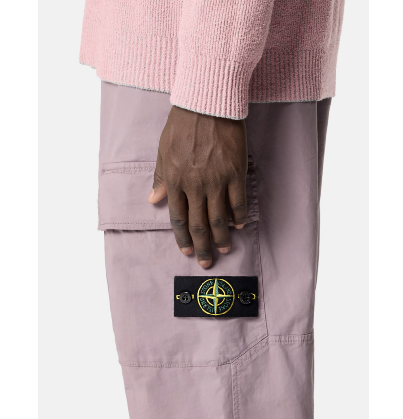 Stone Island 3100020 Stretch Organic Cotton Twill Purple Grey