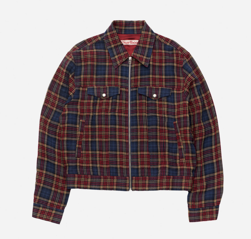 Stockholm Surfboard Club Terrence Trucker Jacket Red Check