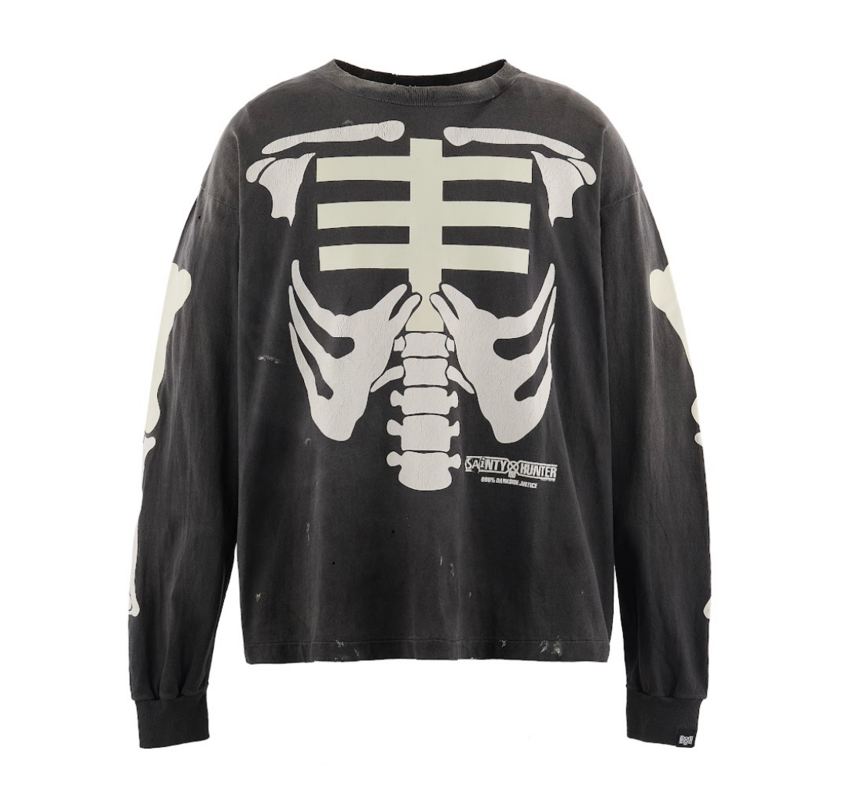 SAINT MXXXXXX BH LS T-Shirt Bone Black