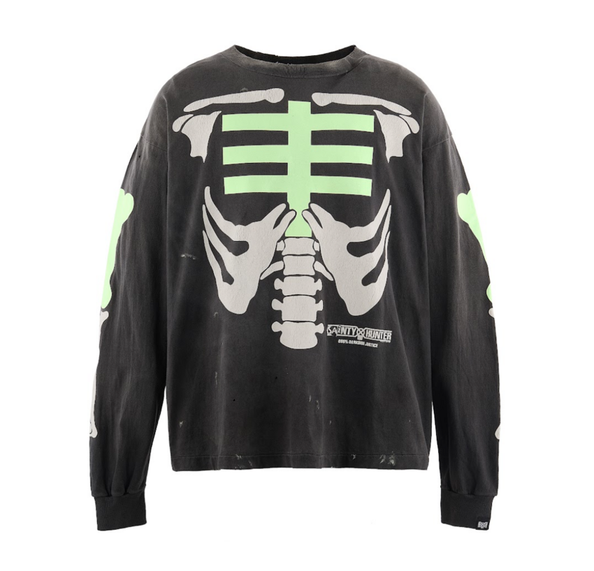 SAINT MXXXXXX BH LS T-Shirt Bone Black