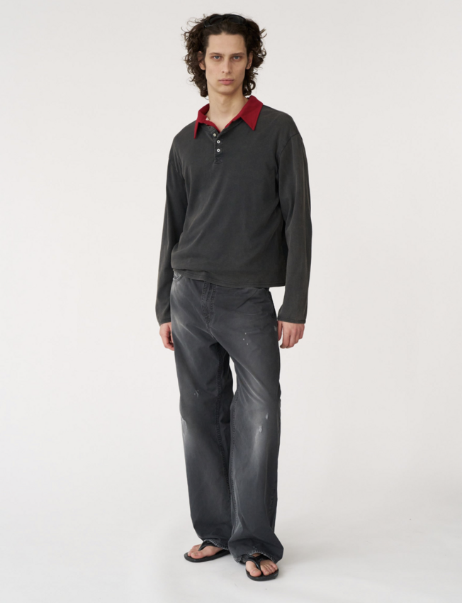 Stockholm Surfboard Club Eye Henley Black