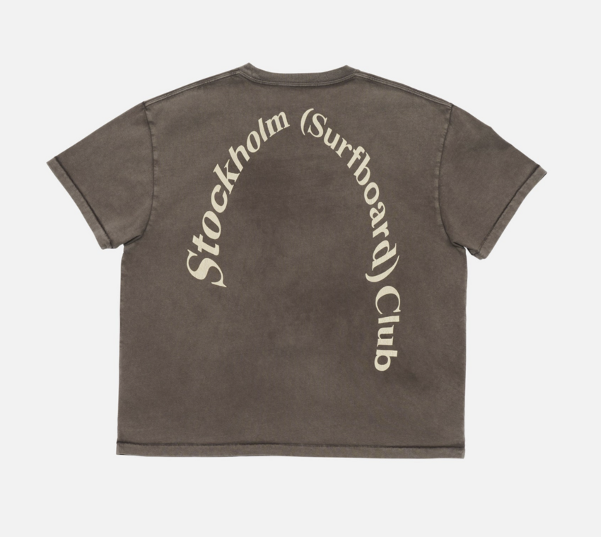 Stockholm Surfboard Club Box Tee Back Logo Hickory
