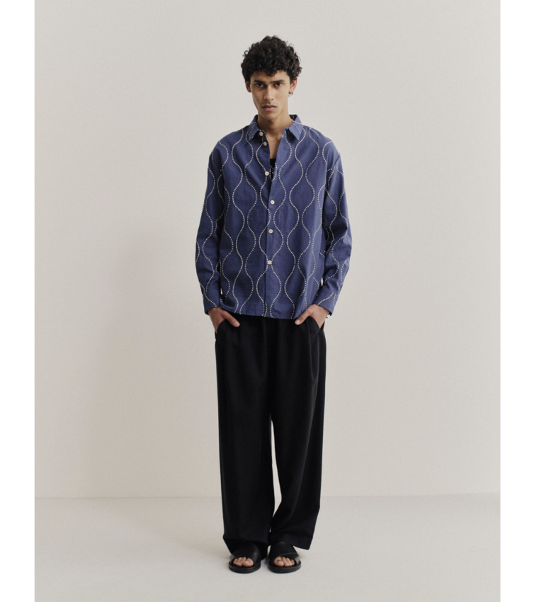 A Kind of Guise Pino Shirt Ocean Waves