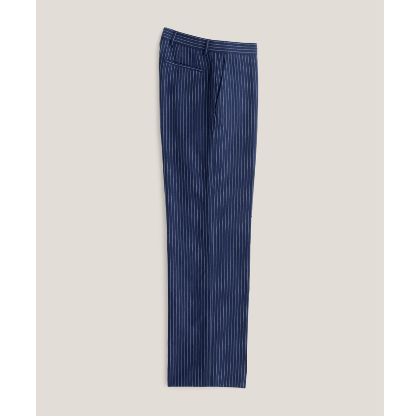 A Kind of Guise Tailored Wide Trousers Ocean Stripe