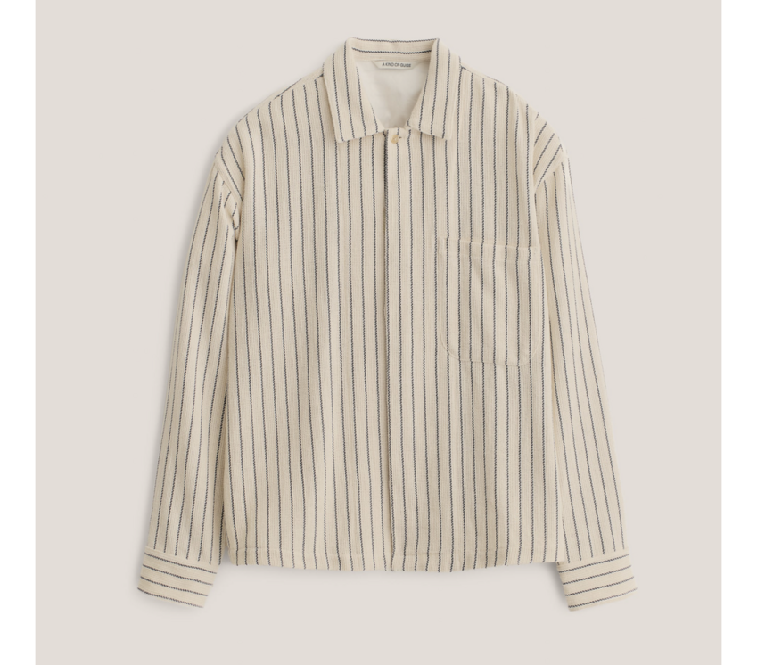 A Kind of Guise Rumba Shirt Blue Panama Stripe