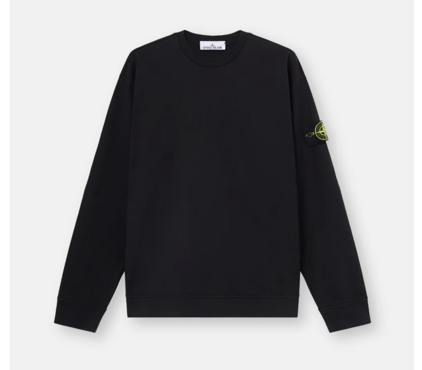 Stone Island 6100057 Heavy Organic Cotton Jersey Black