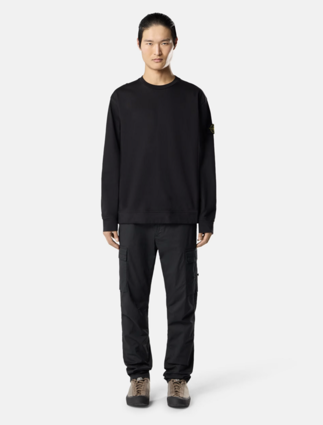 Stone Island 6100057 Heavy Organic Cotton Jersey Black