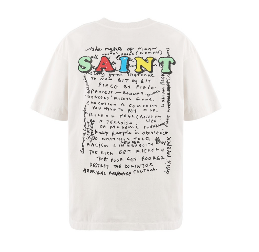 SAINT MXXXXXX SS Tee Mask Jamie Reid White