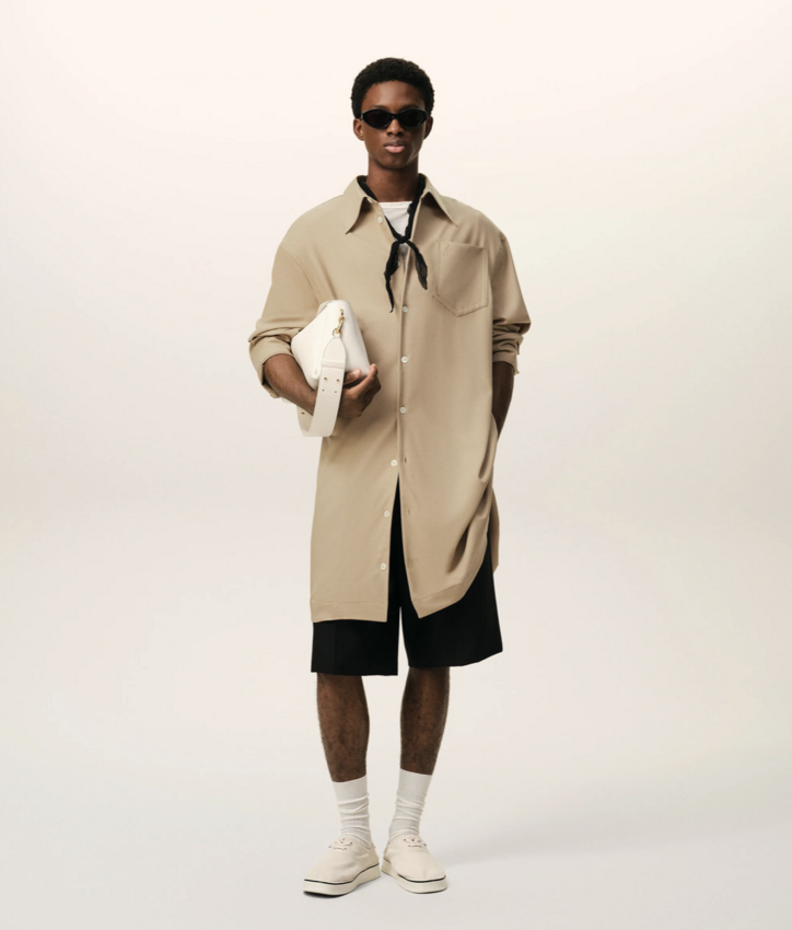 AMI Paris AMI Long Sleeve Dress Shirt Beige