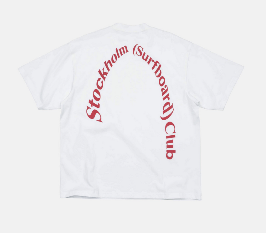 Stockholm Surfboard Club Box Logo Back Tee White
