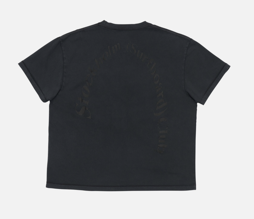Stockholm Surfboard Club Box Logo Back Tee Black