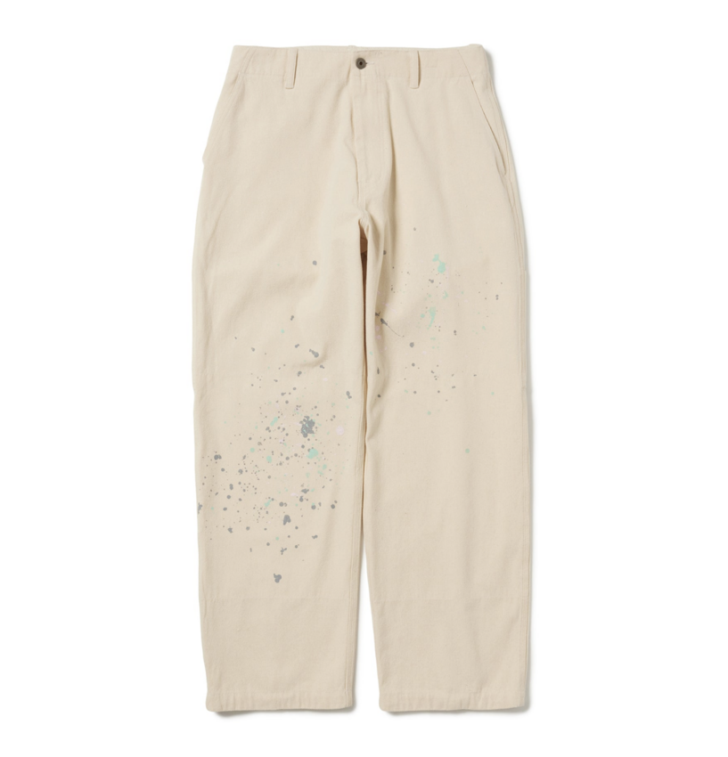 Snow Peak Sulfur Dyed Fade Painted Pants Ecru