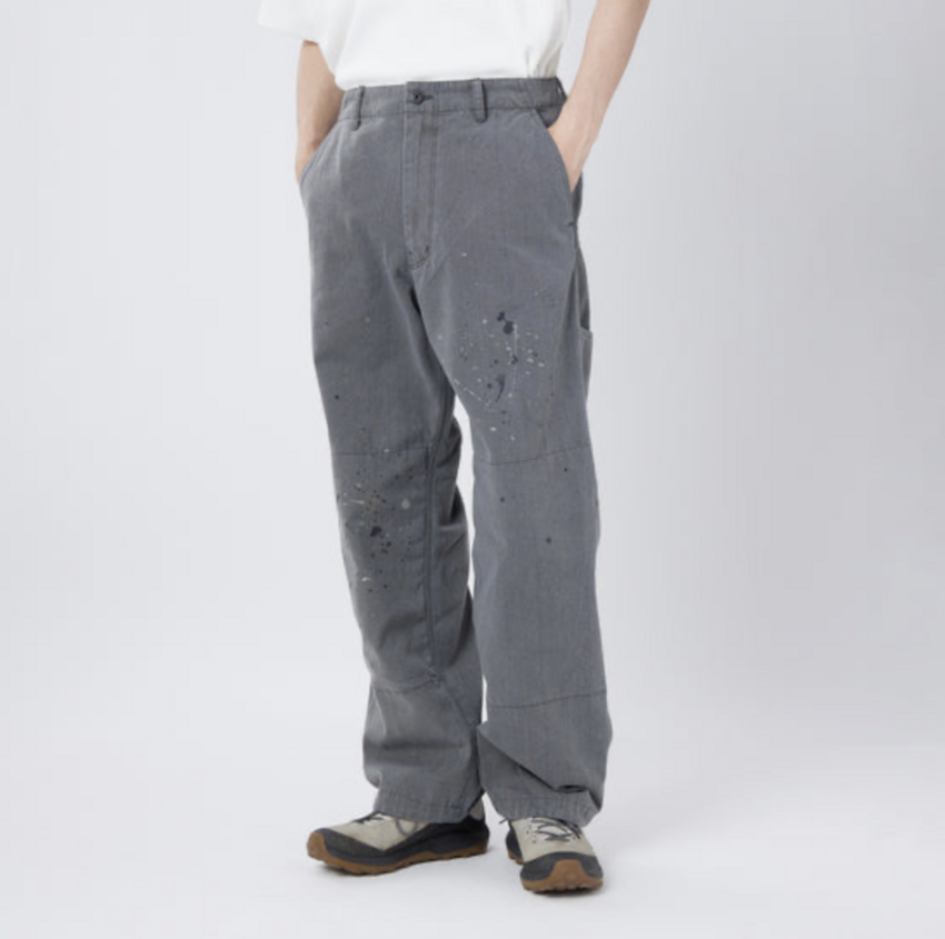 Snow Peak Sulfur Dyed Fade Painted Pants Charcoal