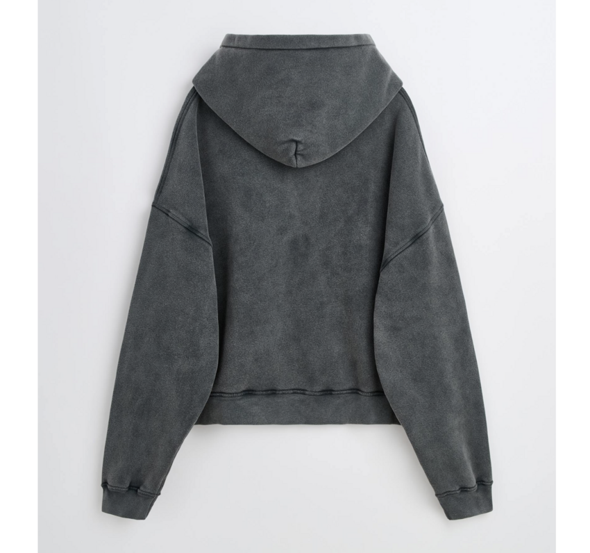 Sunflower Hood Sweat Antracite Washed